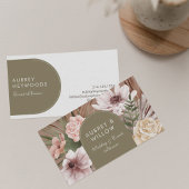 Carte De Visite Aquarelle bohème chic moderne Boho Florals Arch