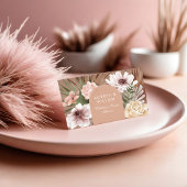 Carte De Visite Aquarelle bohème chic moderne Boho Florals Arch