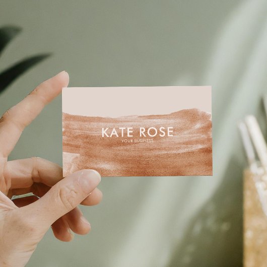 Carte De Visite Aquarelle Boho Abstrait