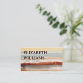 Carte De Visite Aquarelle Boho Abstrait (Debout devant)