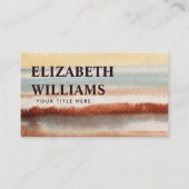 Carte De Visite Aquarelle Boho Abstrait (Devant)