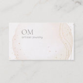 Carte De Visite Aquarelle Boho Abstraite avec accents or (Devant)