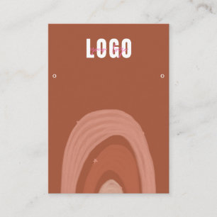 Carte De Visite Aquarelle Boho Arc-en-ciel Terracotta Écran d'orei