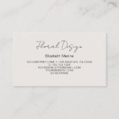 Carte De Visite Aquarelle Boho fleur sauvage (Dos)