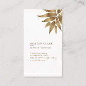 Carte De Visite Aquarelle botanique fleurie chic Ananas doré (Dos)