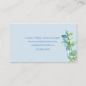 Carte De Visite Aquarelle botanique Plante d'Eucalyptus (Dos)