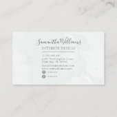 Carte De Visite Aquarelle botanique tropicale Monstère (Dos)