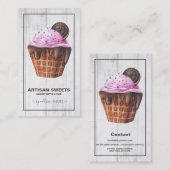 Carte De Visite Aquarelle Boulangerie Artisanale Sucres (Devant / Derrière)