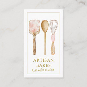 Carte De Visite Aquarelle boulangerie boulangerie pâtisserie Chef