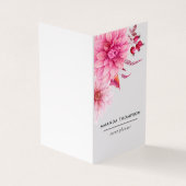 Carte De Visite Aquarelle bourguignonne et rousse Florale (Extérieur)