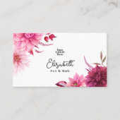 Carte De Visite Aquarelle bourguignonne et rousse Florale (Devant)