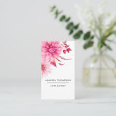 Carte De Visite Aquarelle bourguignonne et rousse Florale (Debout devant)