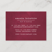 Carte De Visite Aquarelle bourguignonne et rousse Florale (Dos)