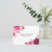 Carte De Visite Aquarelle bourguignonne et rousse Florale (Debout devant)