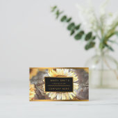 Carte De Visite Aquarelle brillant Sunflower Collection élégante (Debout devant)