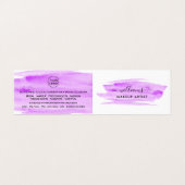 Carte De Visite Aquarelle brosse, maquillage fidélité (Extérieur déplié)