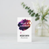 Carte De Visite Aquarelle brossée / Cheveux et maquillage (Debout devant)