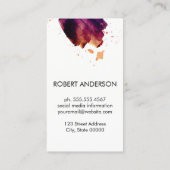 Carte De Visite Aquarelle brossée / Monogramme (Dos)