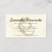 Carte De Visite Aquarelle Brown or beauté sirène (Dos)