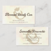 Carte De Visite Aquarelle Brown or beauté sirène (Devant / Derrière)
