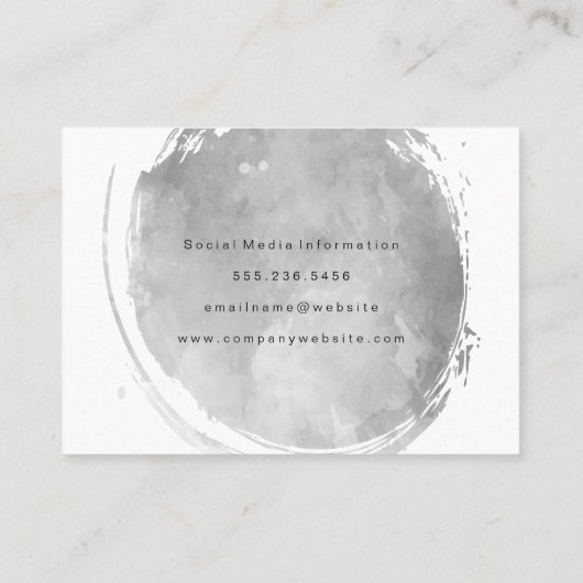 Carte De Visite Aquarelle broyée (Dos)