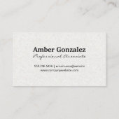 Carte De Visite Aquarelle broyée | Gros monogramme (Dos)