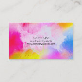 Carte De Visite Aquarelle broyée Monogramme (Dos)