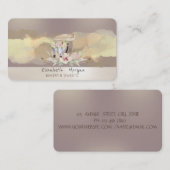 Carte De Visite Aquarelle Brush Fleurs Fleurs Rétro Cake Mixer (Devant / Derrière)