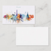 Carte De Visite Aquarelle Bruxelles (Devant / Derrière)