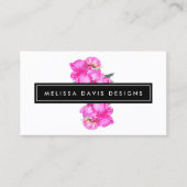 Carte De Visite Aquarelle - Bunch Peonies (Devant)