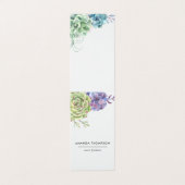 Carte De Visite Aquarelle Cactus du désert Succulents (Extérieur déplié)