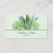 Carte De Visite Aquarelle Cactus Succulents (Devant)
