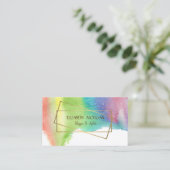 Carte De Visite Aquarelle, Cadre Or (Debout devant)