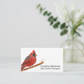 Carte De Visite Aquarelle cardinale (Debout devant)