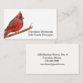 Carte De Visite Aquarelle cardinale (Devant / Derrière)