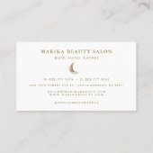 Carte De Visite Aquarelle céleste rose or (Dos)