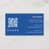 Carte De Visite Aquarelle Cercles QR Code Médias sociaux Moderne (Dos)