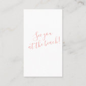 Carte De Visite Aquarelle Chaise de garde-vie (Dos)