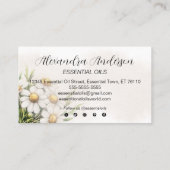 Carte De Visite Aquarelle Chamomille Huiles Essentielles Florales (Dos)