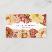 Carte De Visite Aquarelle chaude vintage Florale (Devant)