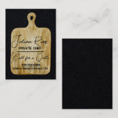 Carte De Visite Aquarelle Chef Restaurant Cuisinière (Devant / Derrière)