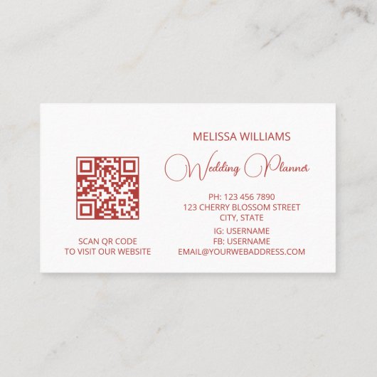 Carte De Visite Aquarelle Cherry Blossom rose (Dos)