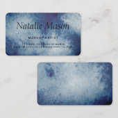 Carte De Visite Aquarelle chic avec monogramme (Devant / Derrière)