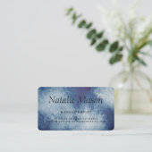 Carte De Visite Aquarelle chic avec monogramme (Debout devant)