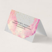 Carte De Visite Aquarelle Chic Gold Dust Brossé (Dos)