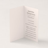 Carte De Visite Aquarelle Chic Rose rose rose (Intérieur)