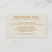 Carte De Visite Aquarelle Chien Grooming Marche Assis Embarquement (Dos)