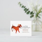 Carte De Visite Aquarelle Chien personnalisé (Debout devant)