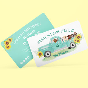 Carte De Visite Aquarelle Chien se reproduit Animaux de compagnie 