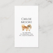 Carte De Visite Aquarelle Chien Walker Animaux de compagnie (Dos)